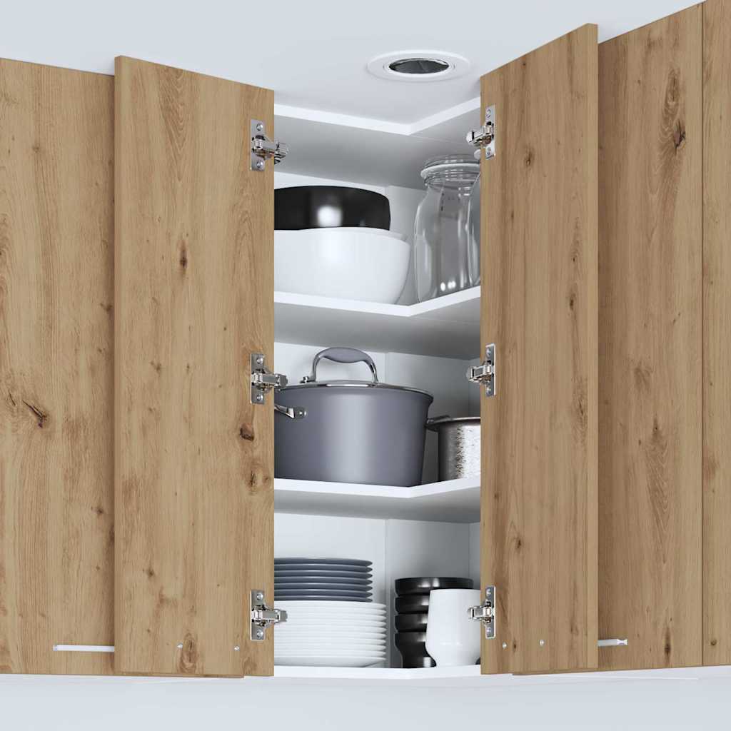 Hængeskab Riga Artisan eg og hvid 57 x 57 x 80 cm