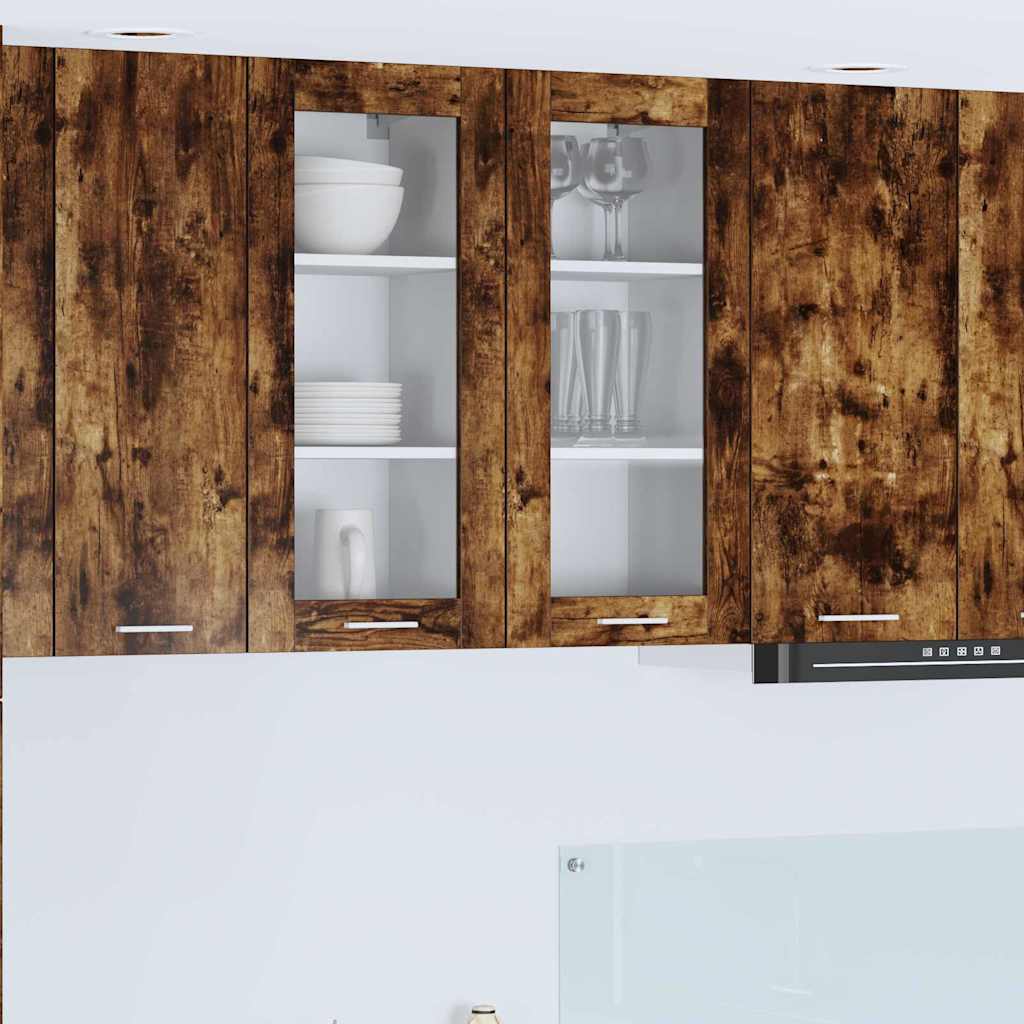 Hængeskab Riga 2 pcs Røget eg 40 x 31 x 80 cm Konstrueret træ