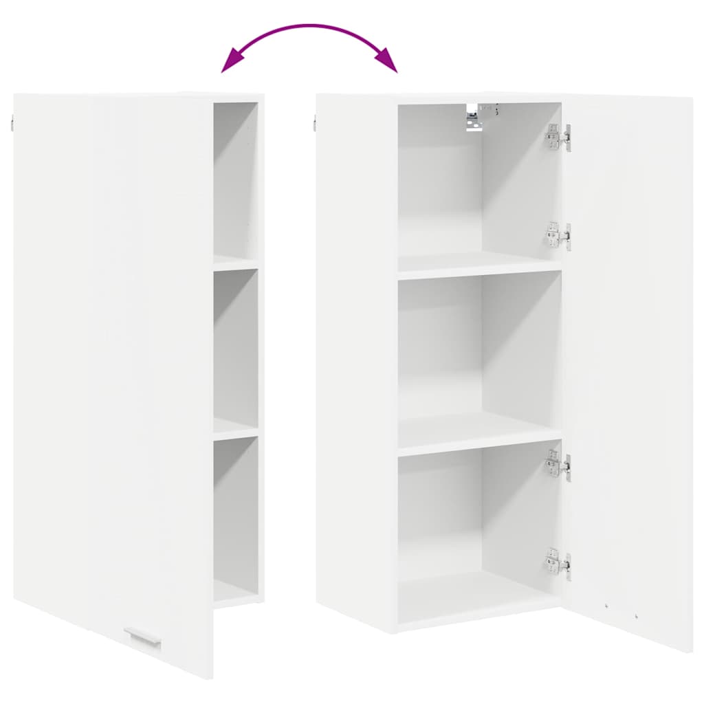 Hængeskab med dør Riga Hvid 40 x 31 x 100 cm Konstrueret træ