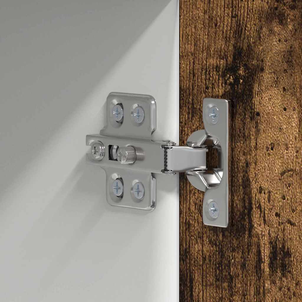 Hængeskab med opbevaring Riga Røget Eg og Hvid 50 x 31 x 100 cm