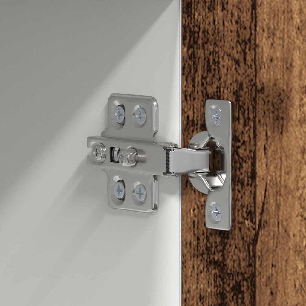 Hængeskab med dør Riga Gammelt træ og Hvid 50 x 31 x 100 cm