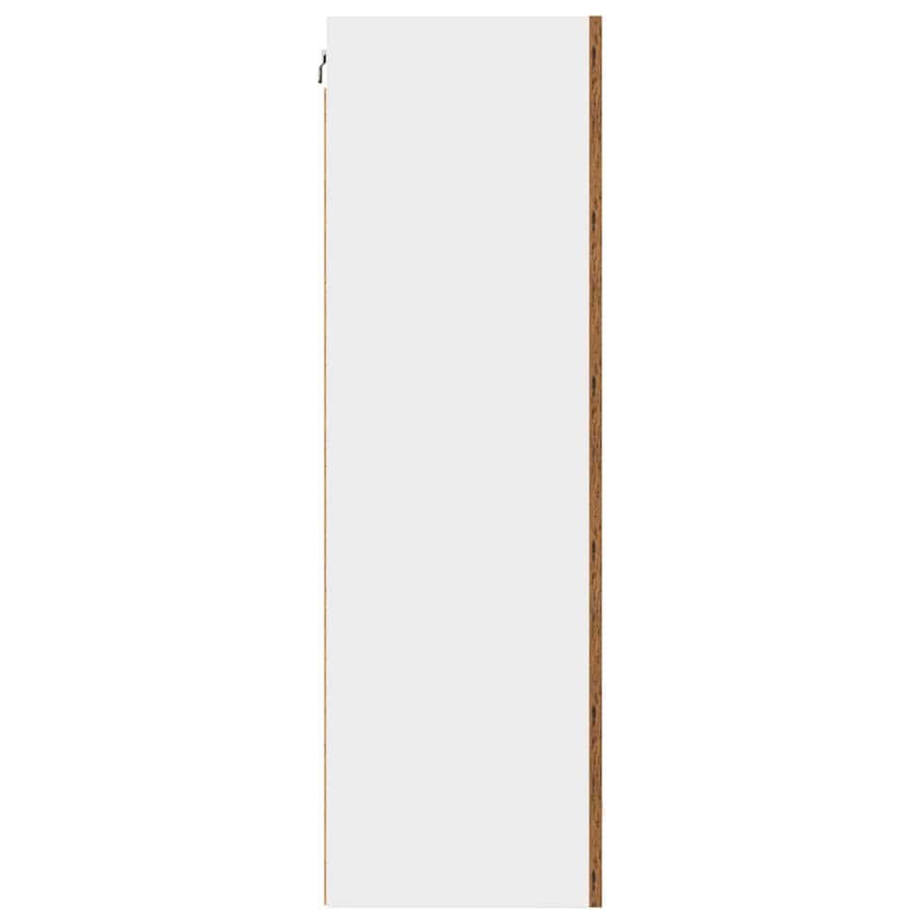 Hængeskab med dør Riga Gammelt træ og Hvid 50 x 31 x 100 cm