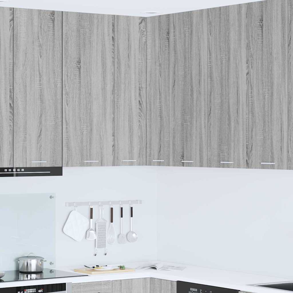 Hængeskab med dør Riga Grå Sonoma og Hvid 57 x 57 x 100 cm