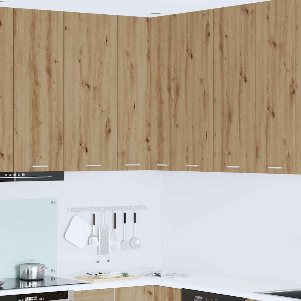 Hængeskab med dør Riga Artisan eg og hvid 57 x 57 x 100 cm