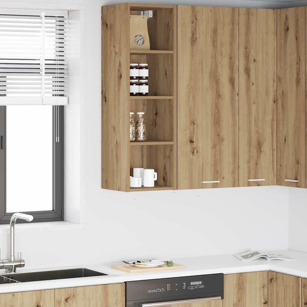 Hængeskab med opbevaring Riga Artisan Egetræ 30 x 29,5 x 100 cm