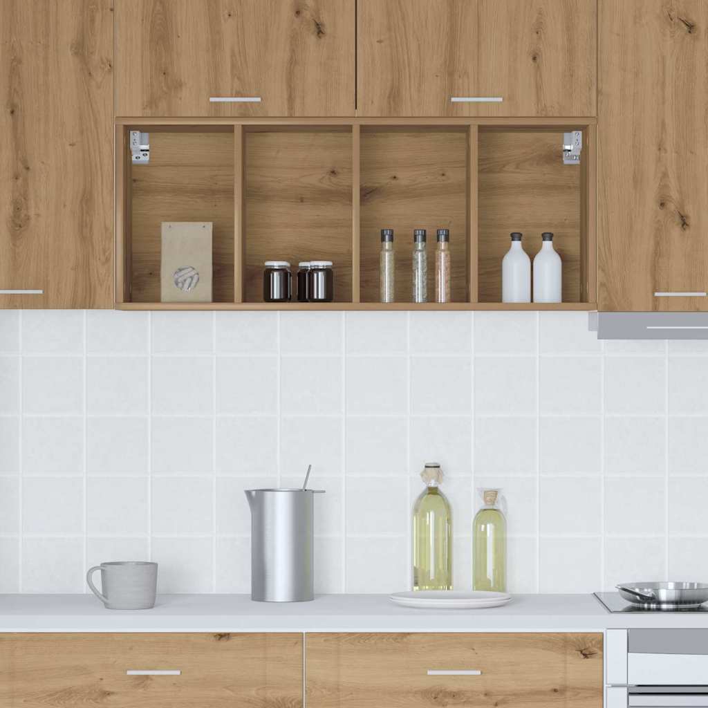 Hængeskab med opbevaring Riga Artisan Egetræ 40 x 29,5 x 100 cm