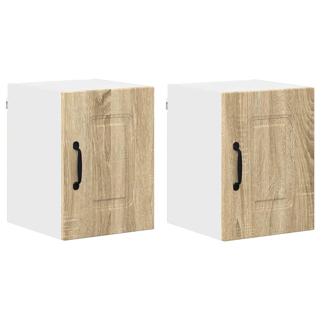 Køkkenskab 2 pcs Sonoma eg 30 x 31 x 40 cm Konstrueret træ