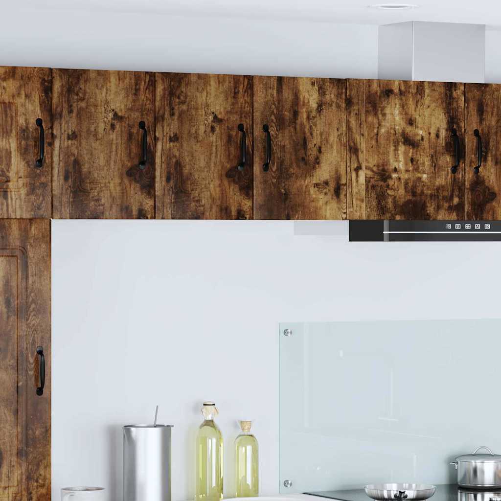 Køkkenskab 2 pcs Røget eg 30 x 31 x 40 cm Konstrueret træ