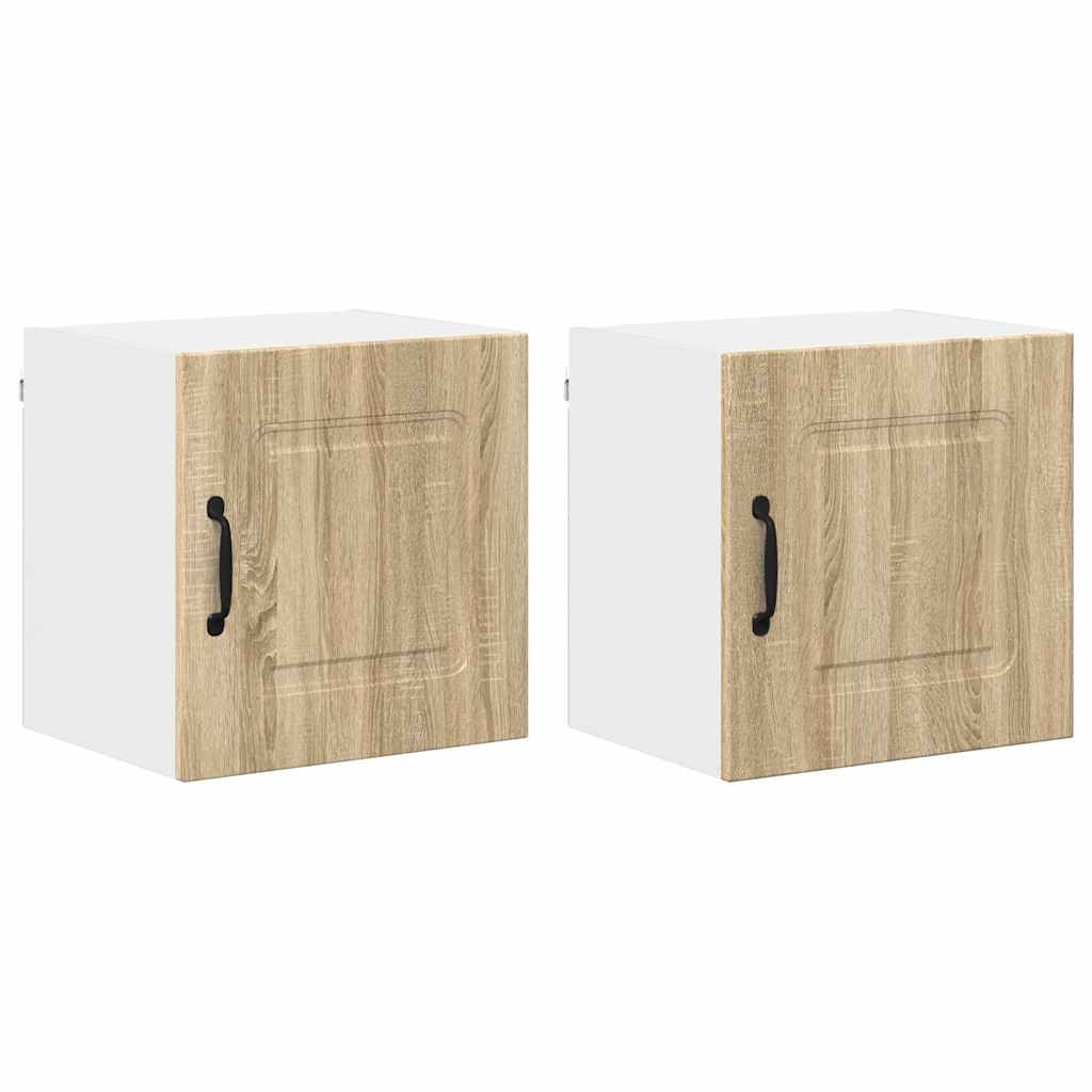 Køkkenskab 2 pcs Sonoma eg 40 x 31 x 40 cm Konstrueret træ
