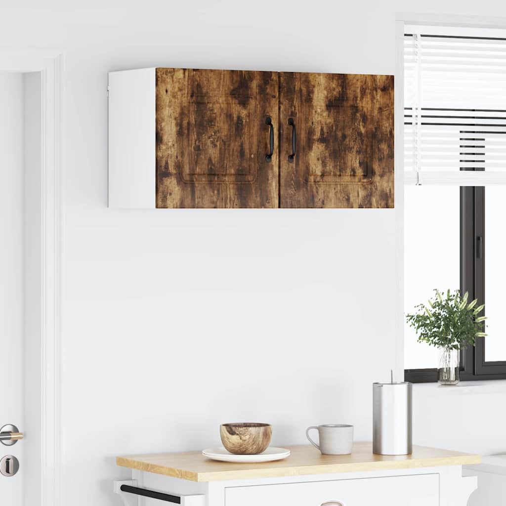 Køkkenskab 2 pcs Røget eg 40 x 31 x 40 cm Konstrueret træ