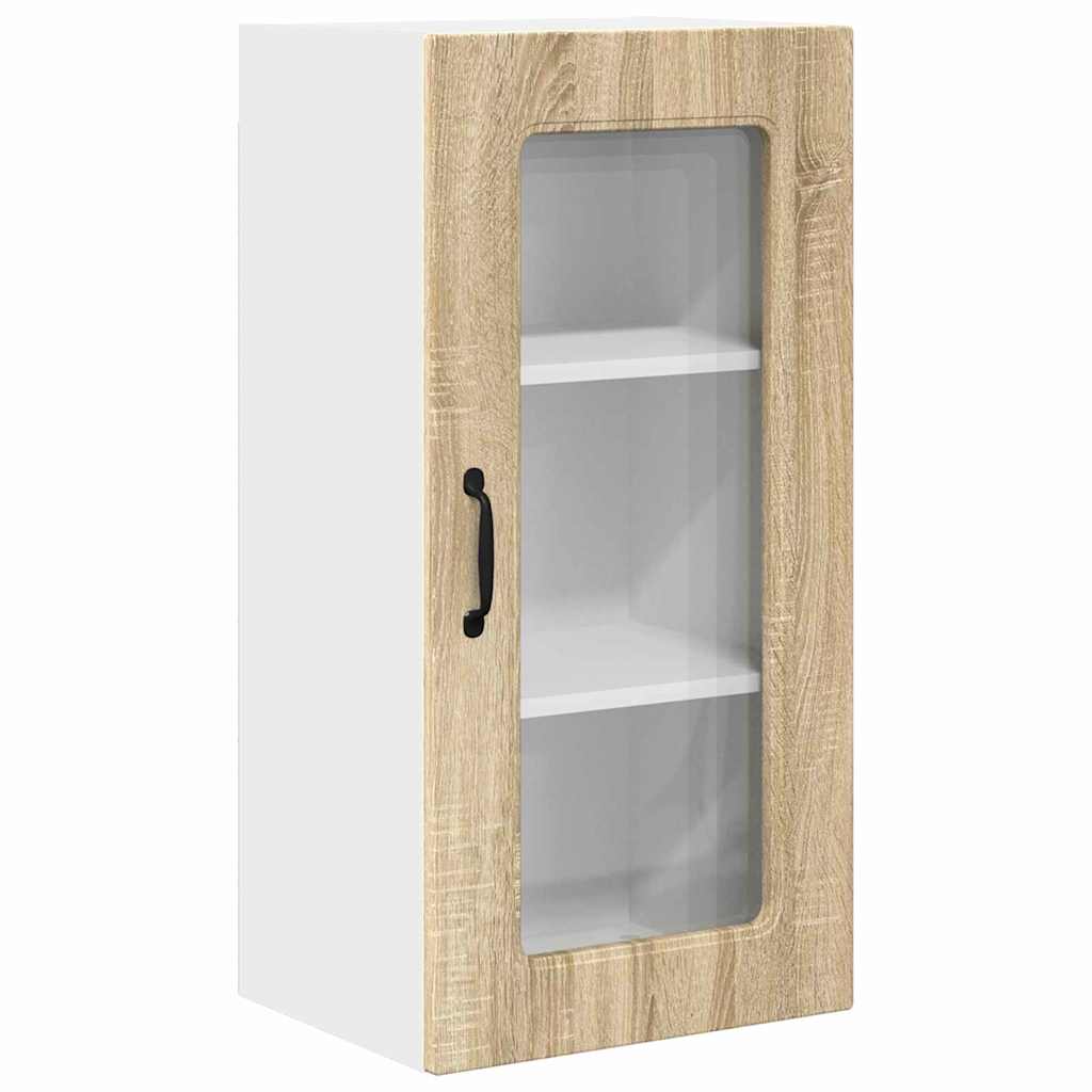 Køkkenskab 2 pcs Sonoma eg 40 x 31 x 80 cm Konstrueret træ