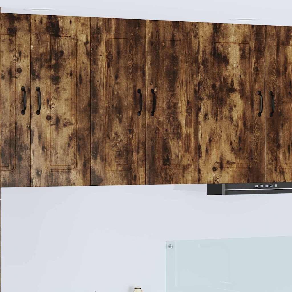 Køkkenskab 2 pcs Røget eg 30 x 31 x 80 cm Konstrueret træ