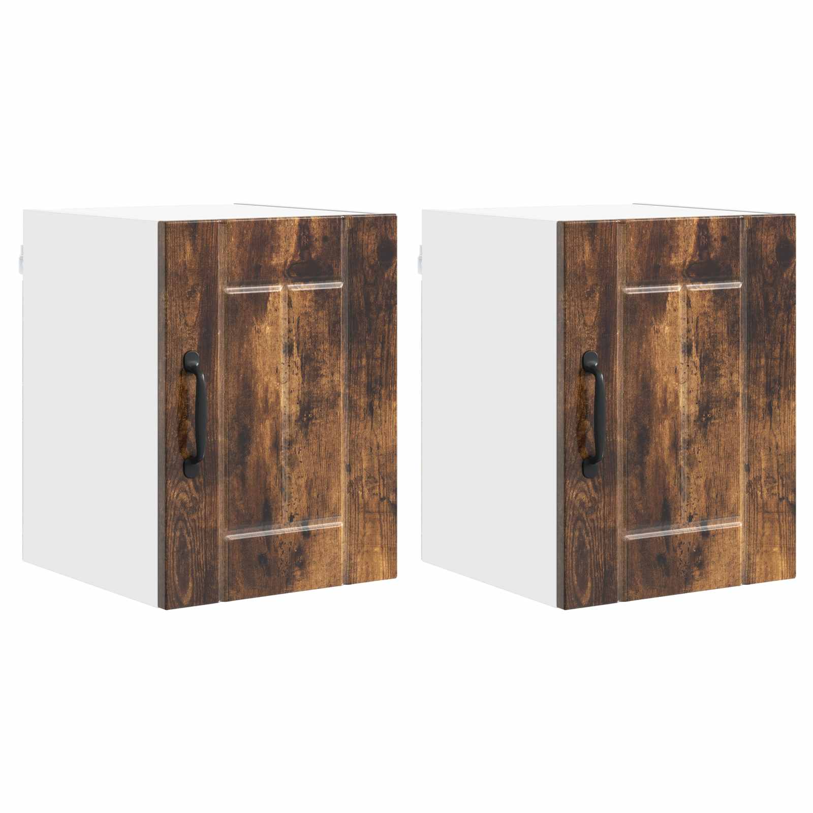 Køkkenskab 2 pcs Røget eg 30 x 31 x 40 cm Konstrueret træ