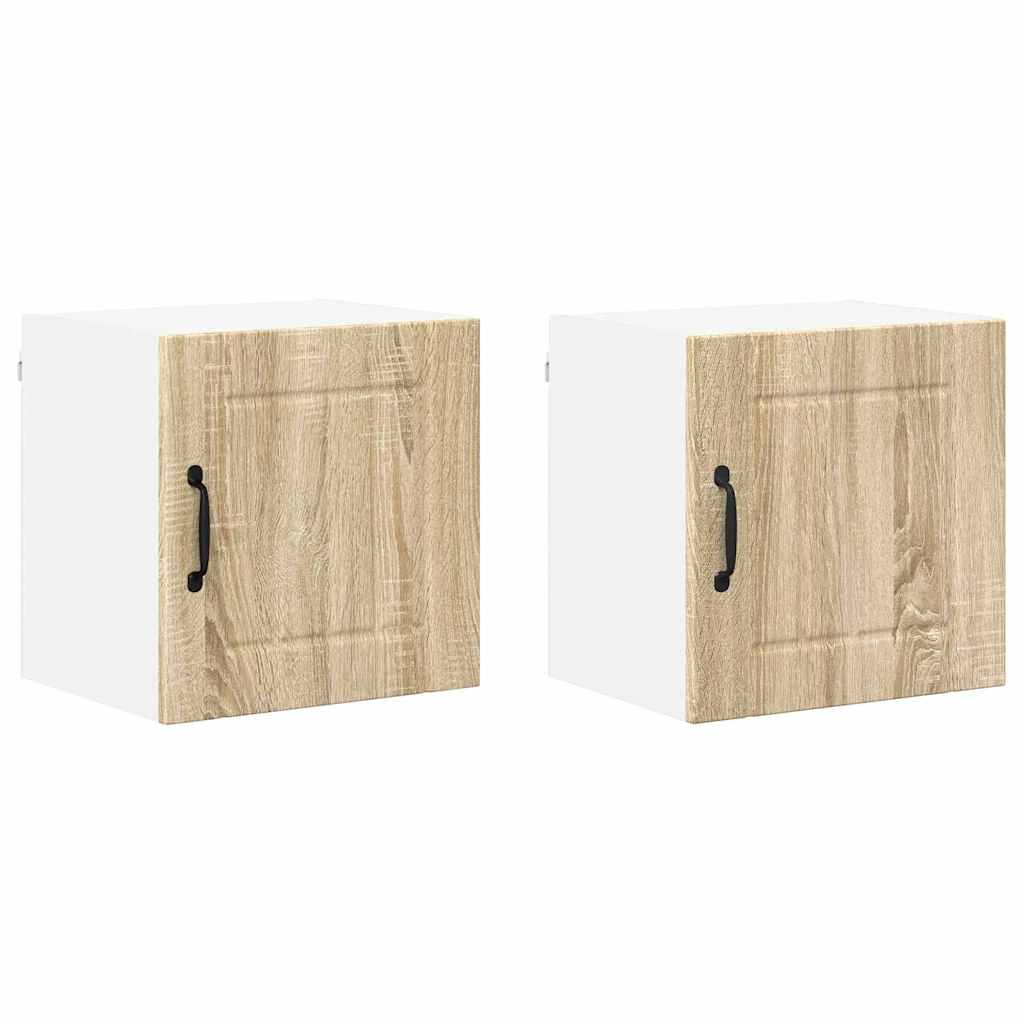 Køkkenskab 2 pcs Sonoma eg 40 x 31 x 40 cm Konstrueret træ