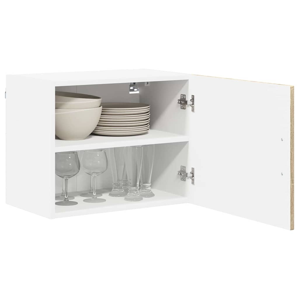 Køkkenskab 2 pcs Sonoma eg 50 x 31 x 40 cm Konstrueret træ