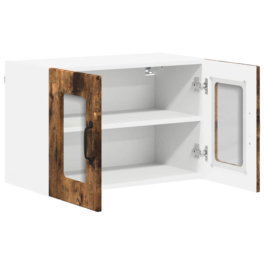 Køkkenskab 2 pcs Røget eg 60 x 31 x 40 cm Konstrueret træ