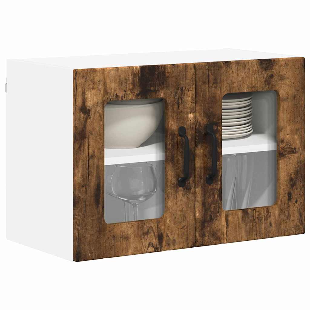 Køkkenskab 2 pcs Røget eg 60 x 31 x 40 cm Konstrueret træ