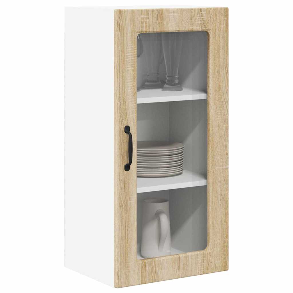 Køkkenskab 2 pcs Sonoma eg 40 x 31 x 80 cm Konstrueret træ
