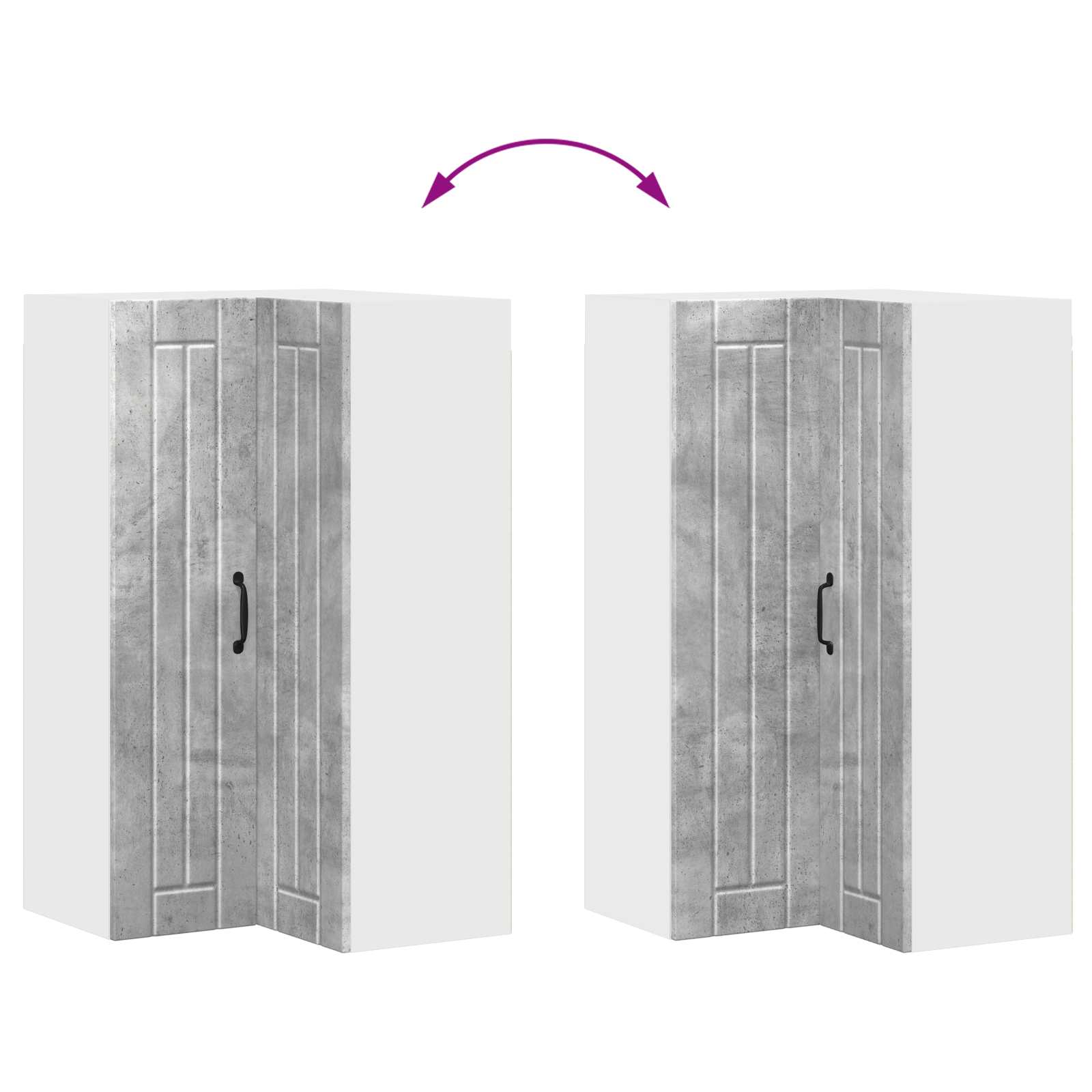 Køkkenskab Beton Grå 57 x 57 x 100 cm Konstrueret træ