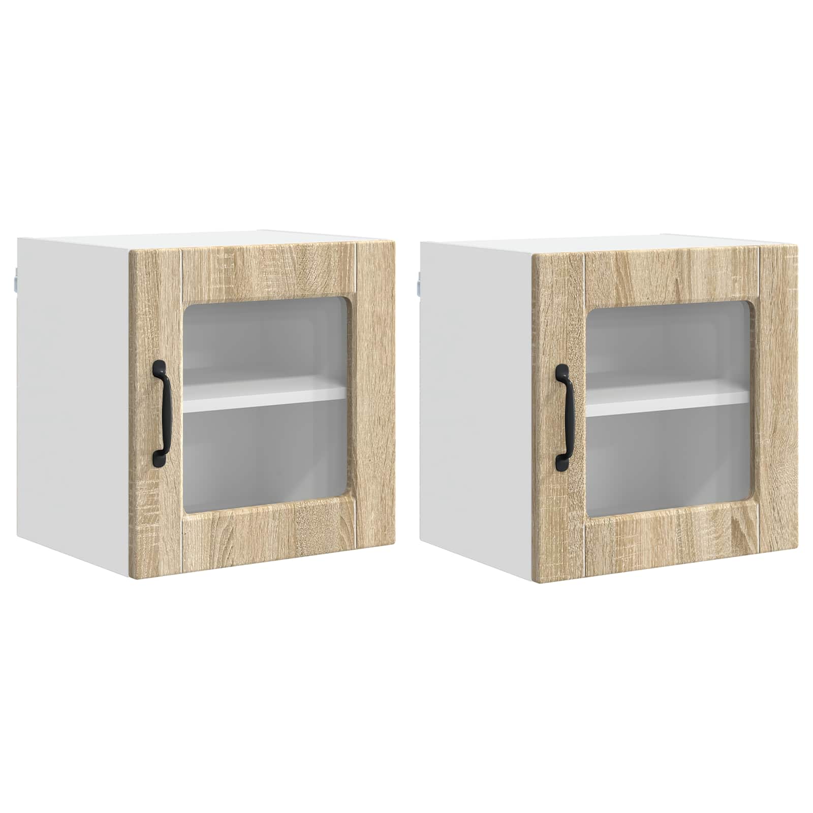 Køkkenskab 2 pcs Sonoma eg 40 x 31 x 40 cm Konstrueret træ