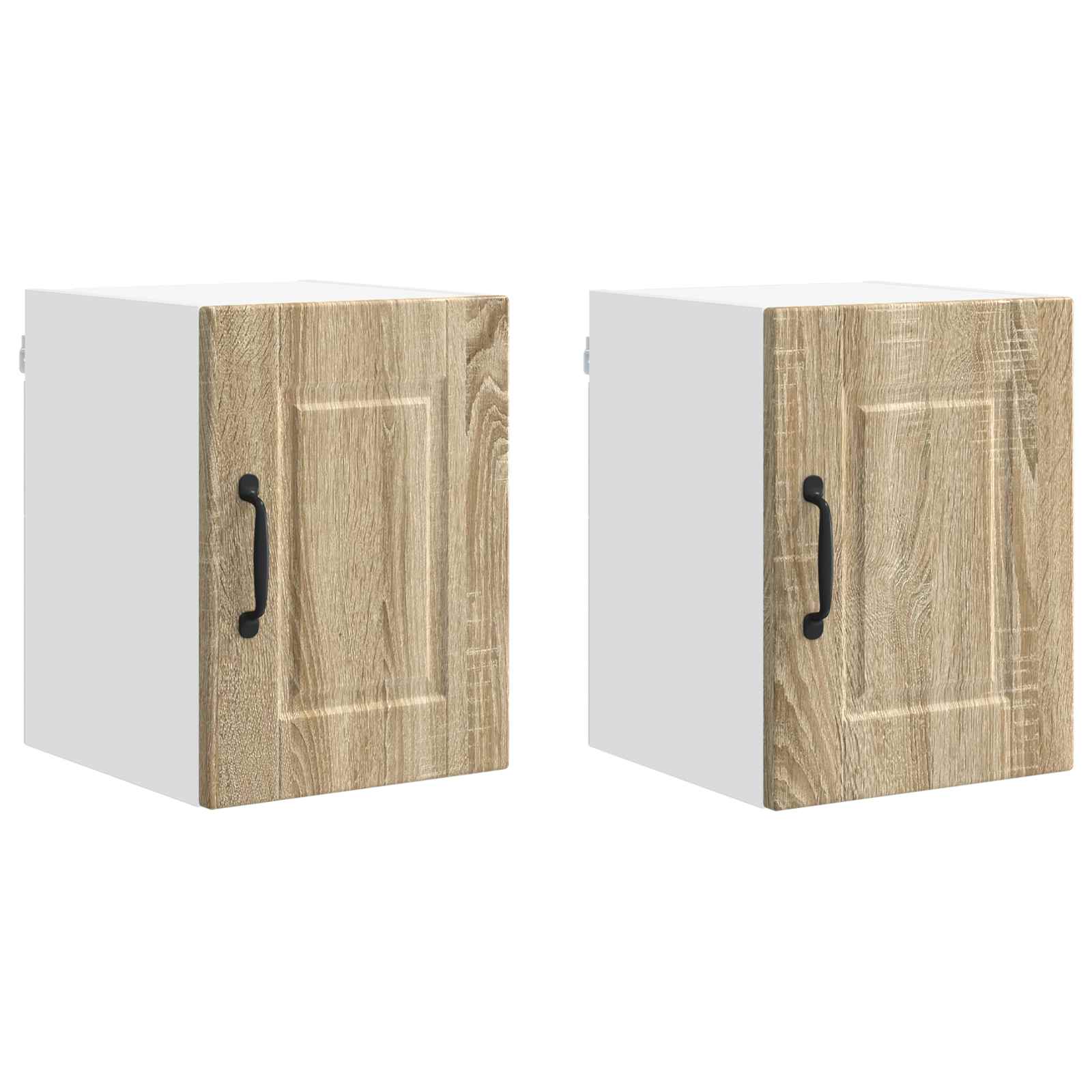 Køkkenskab 2 pcs Sonoma eg 30 x 31 x 40 cm Konstrueret træ