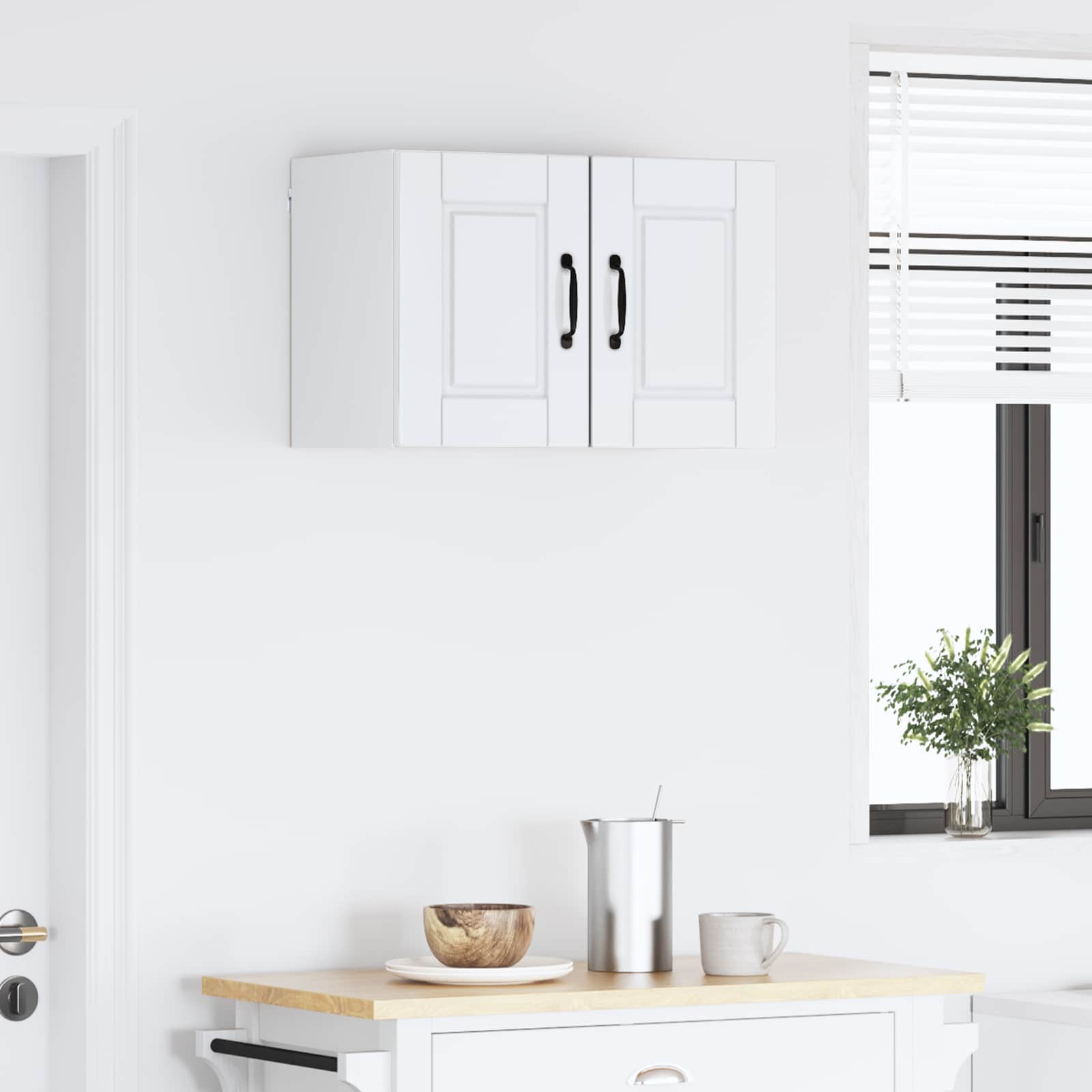 Køkkenskab 2 pcs Høj gloss hvid 30 x 31 x 40 cm Konstrueret træ