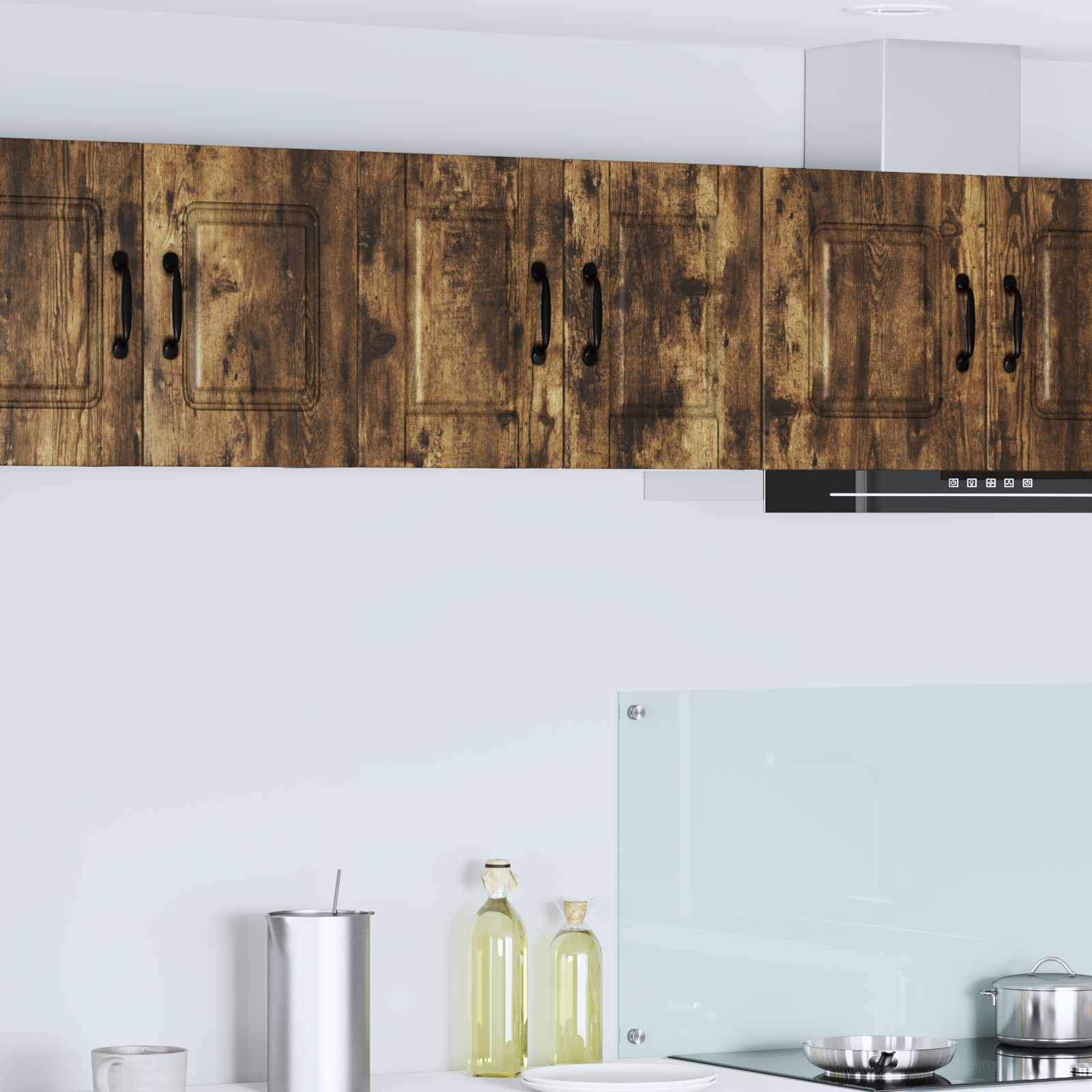 Køkkenskab 2 pcs Røget eg 30 x 31 x 40 cm Konstrueret træ