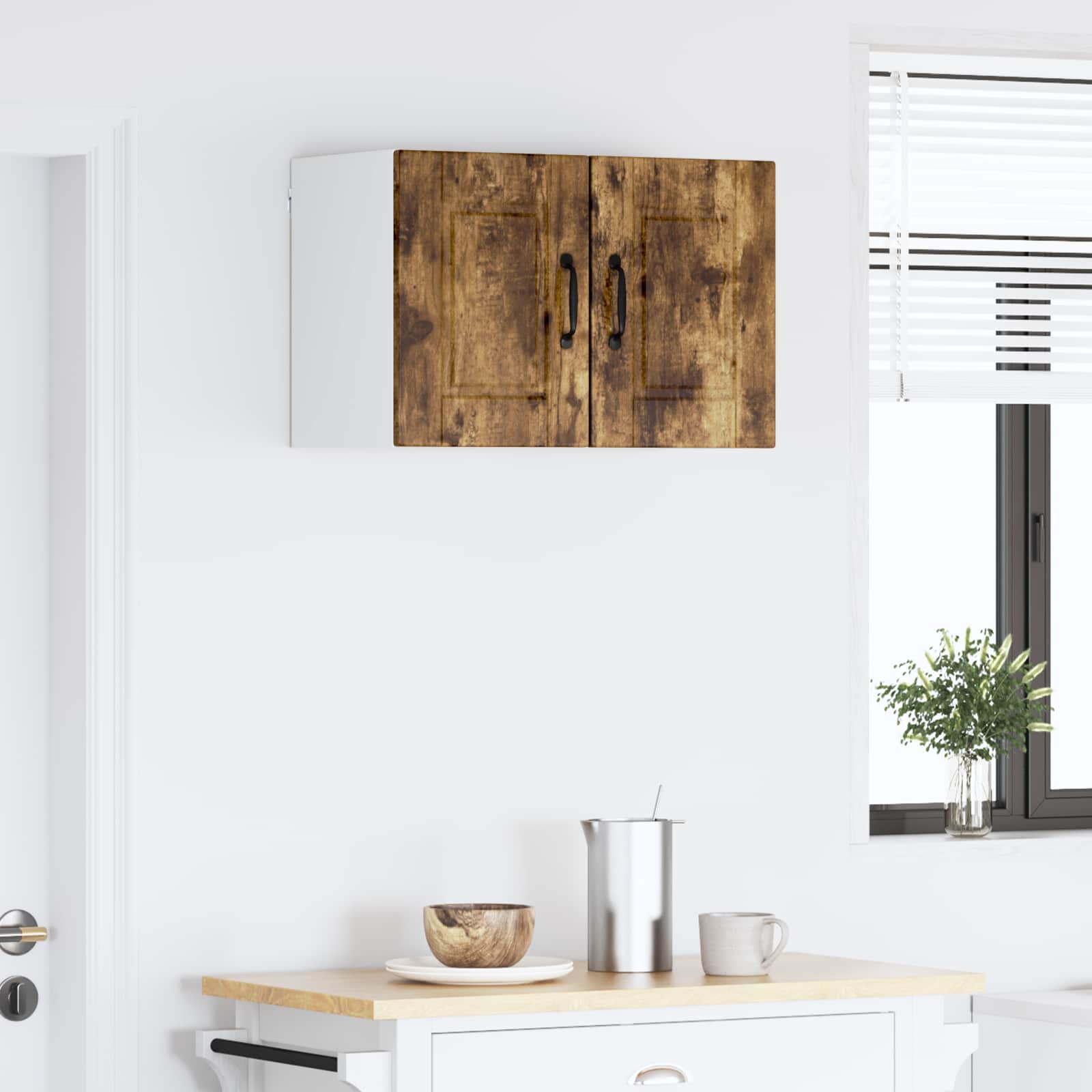 Køkkenskab 2 pcs Røget eg 30 x 31 x 40 cm Konstrueret træ