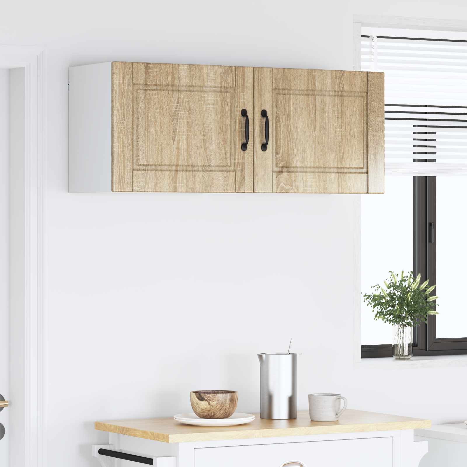 Køkkenskab 2 pcs Sonoma eg 50 x 31 x 40 cm Konstrueret træ