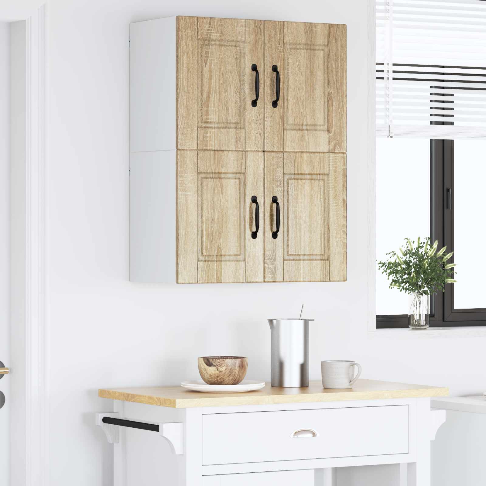 Køkkenskab 2 pcs Sonoma eg 60 x 31 x 40 cm Konstrueret træ