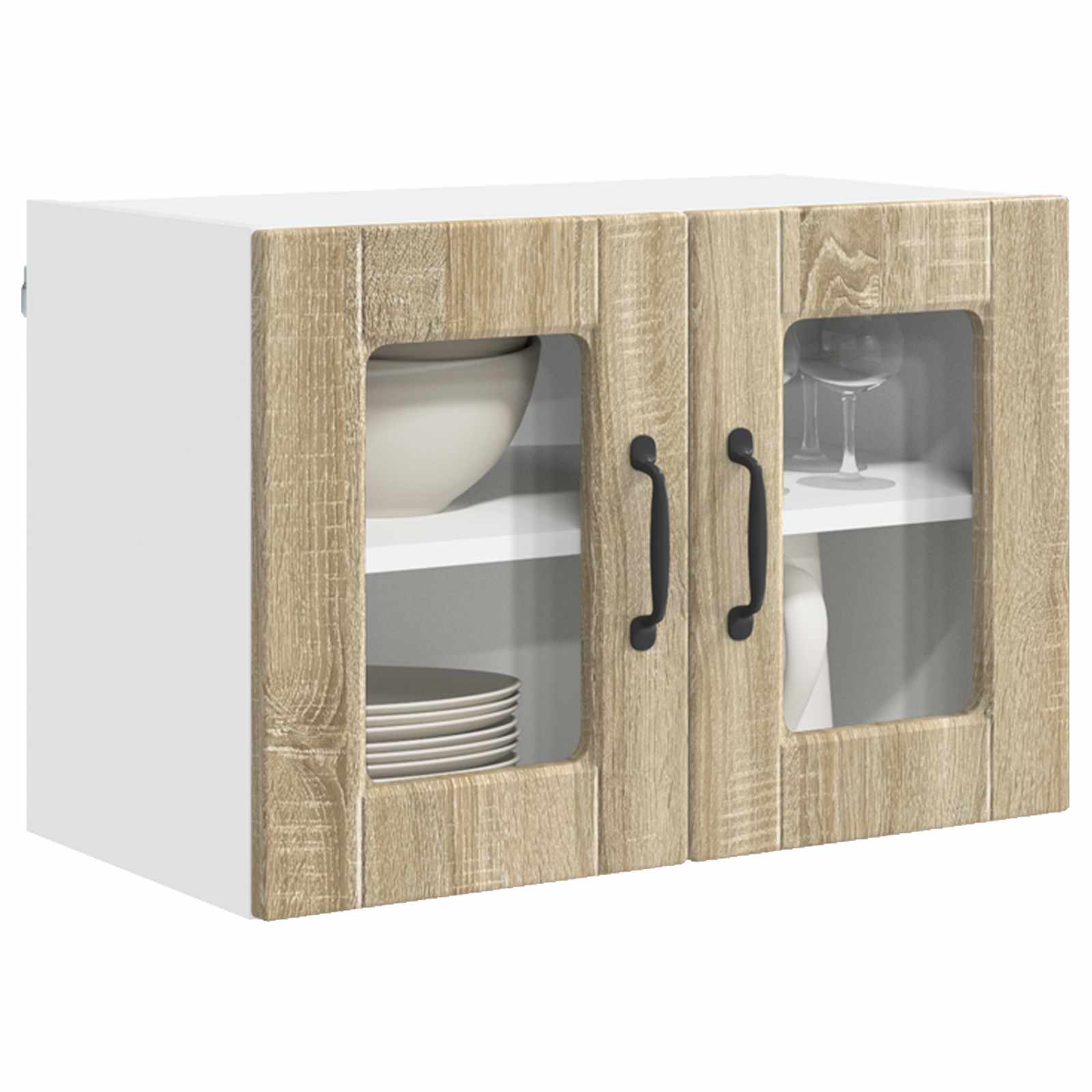 Køkkenskab 2 pcs Sonoma eg 60 x 31 x 40 cm Konstrueret træ