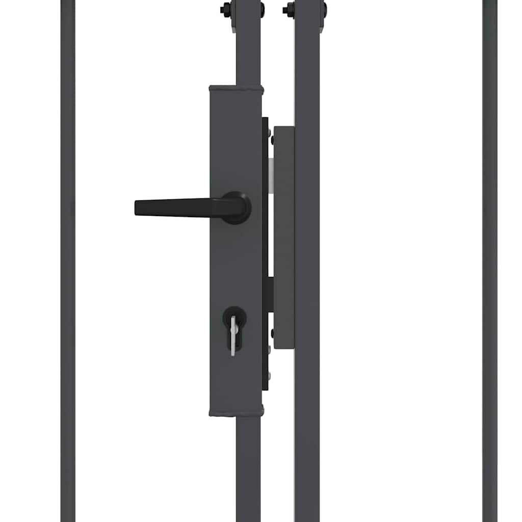 Hegnslåge med buet top Grå 4 x 1,25 m Stål