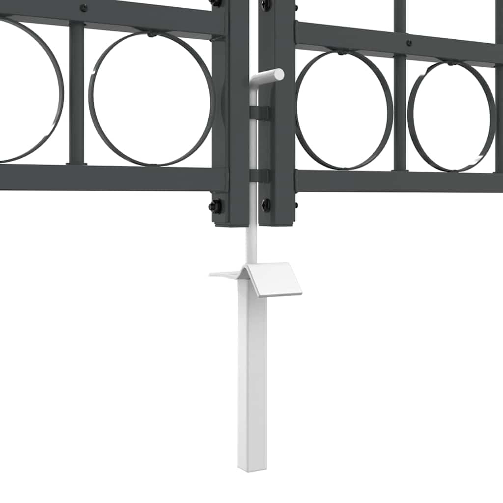 Hegnslåge med buet top Grå 4 x 1,25 m Stål