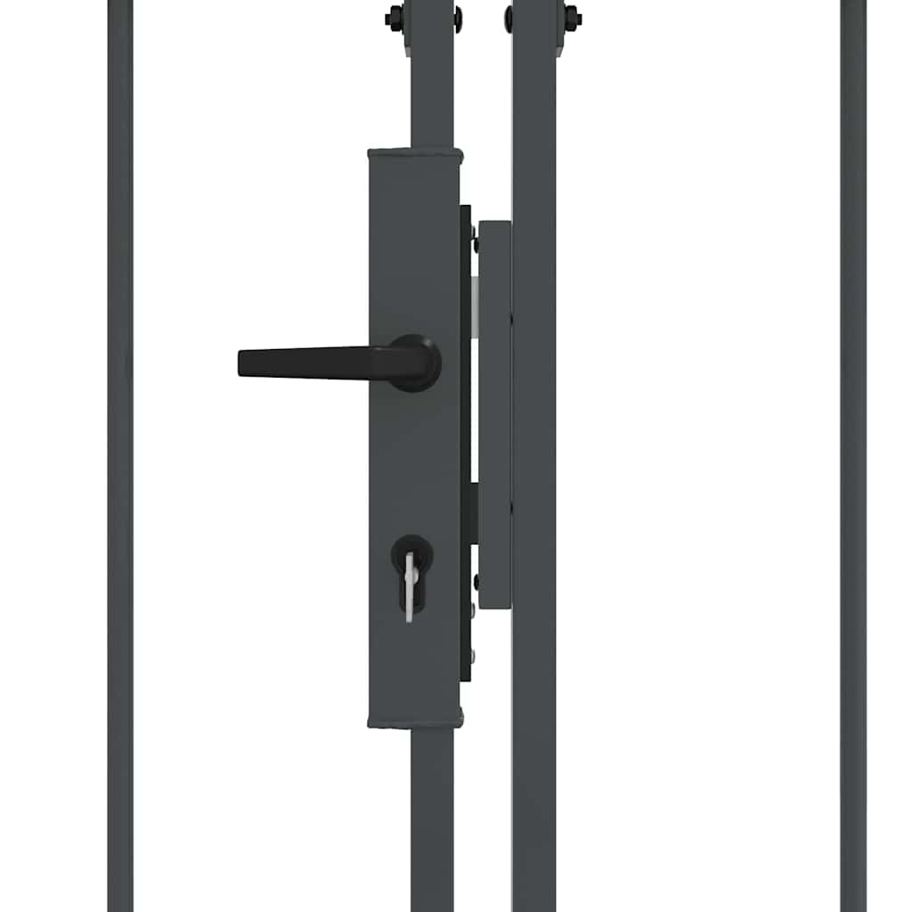 Hegnslåge med buet top Grå 400 x 100 cm Stål