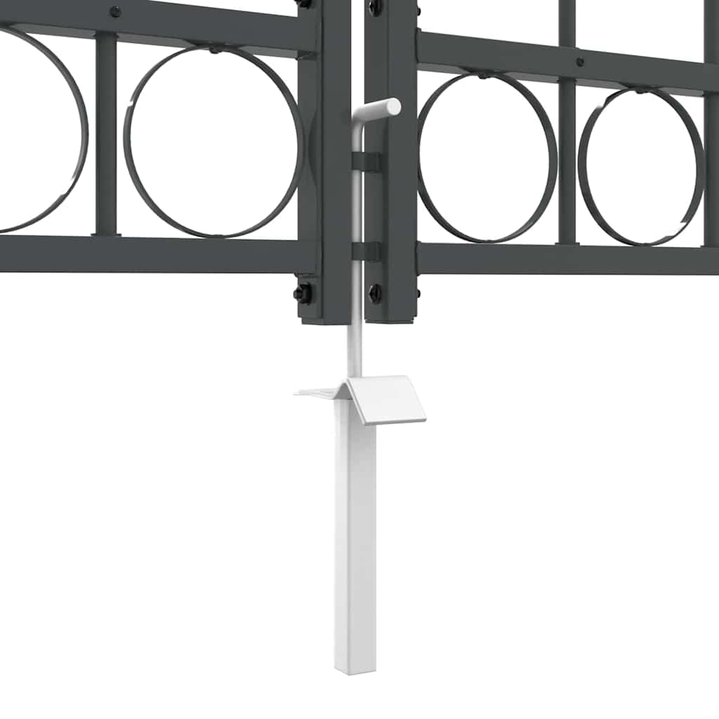 Hegnslåge med buet top Grå 400 x 100 cm Stål