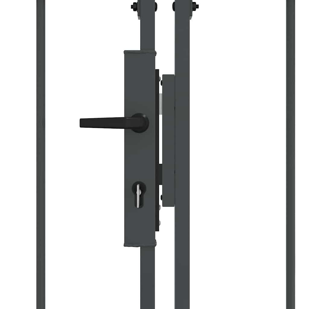 Hegnslåge med buet top Grå 400 x 125 cm Stål