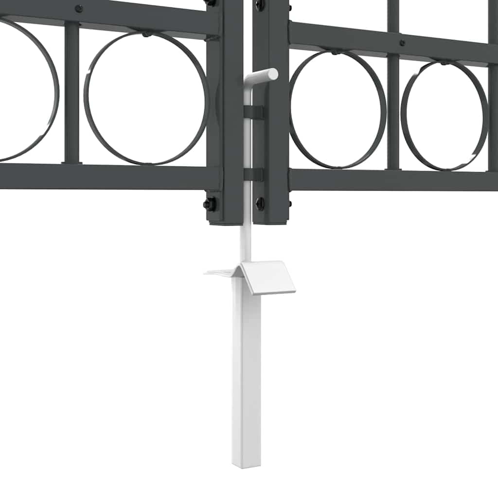 Hegnslåge med buet top Grå 400 x 125 cm Stål