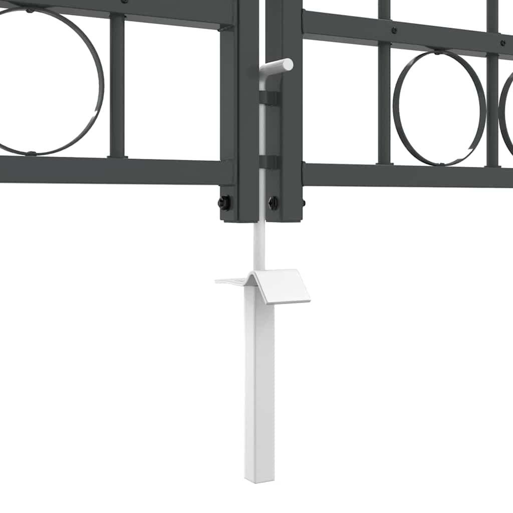 Hegnslåge med buet top Grå 500 x 75 cm Stål