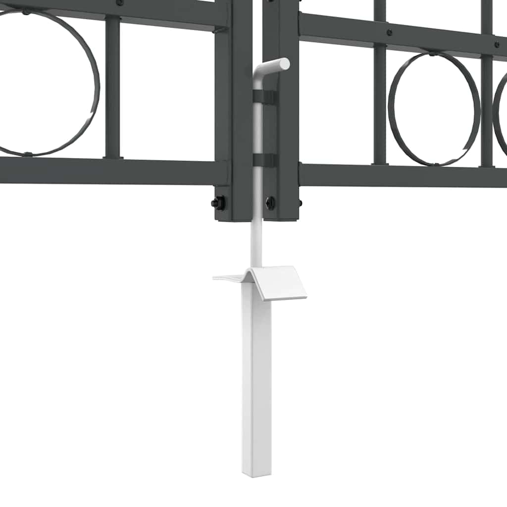 Hegnslåge med buet top Grå 500 x 100 cm Stål