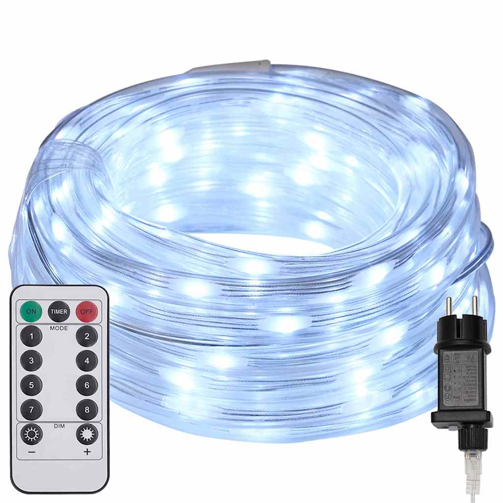 Sejllys med 120 LED'er Kold Hvid 5 m PVC