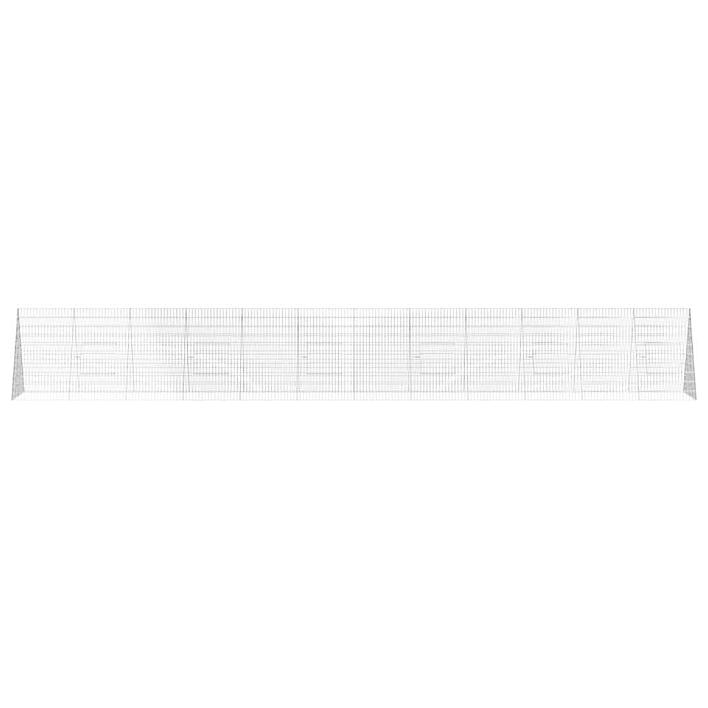 Kanin Bur Sølv 215 x 100 x 85 cm Galvaniseret stål