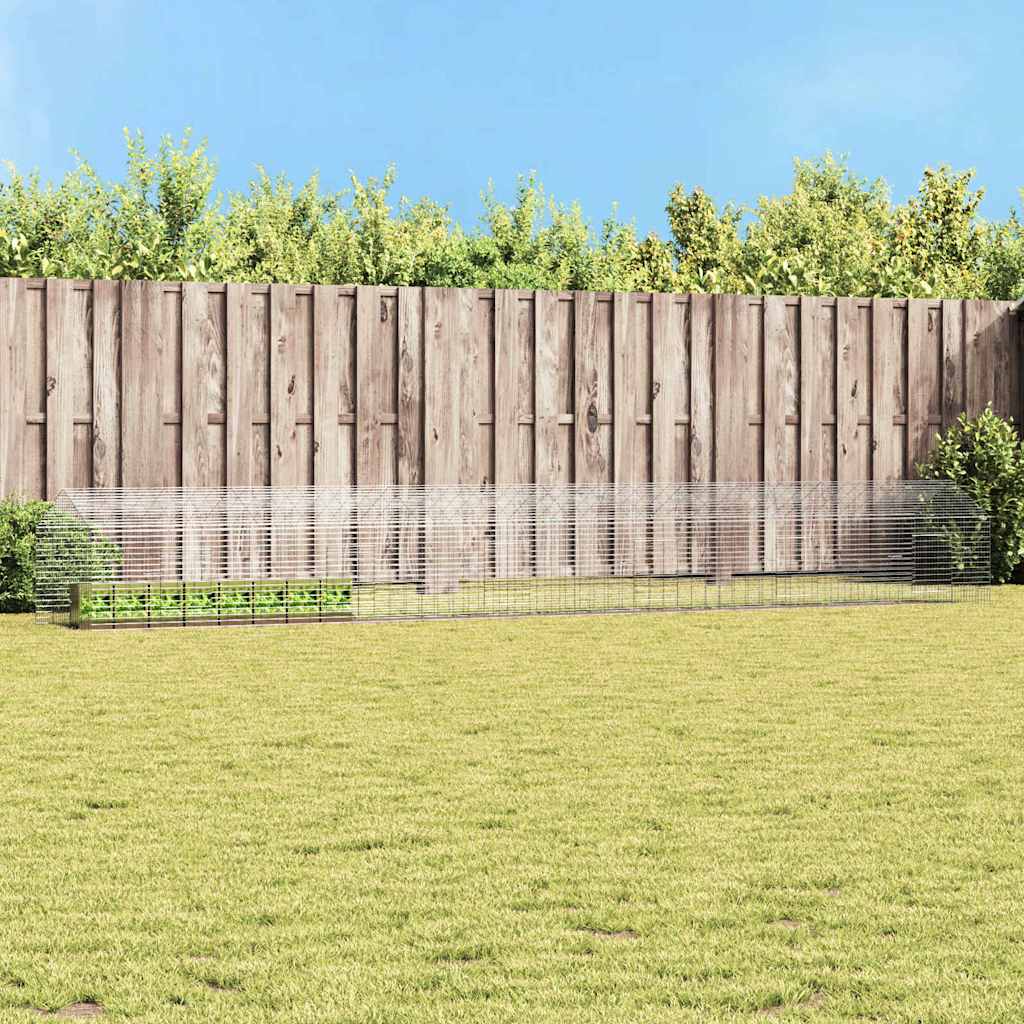 Kanin Bur Sølv 400 x 78 x 78 cm Galvaniseret stål