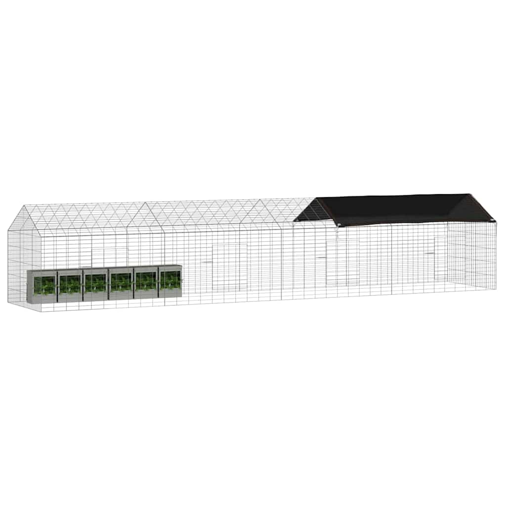 Kanin Bur Sølv 400 x 78 x 78 cm Galvaniseret stål