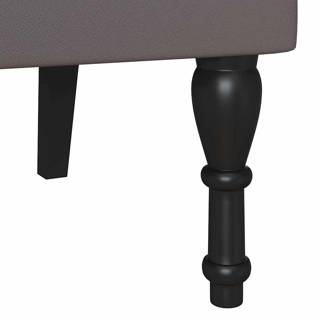 Chesterfield bænk Grå 119.5 x 64.5 x 75 cm Faux læder