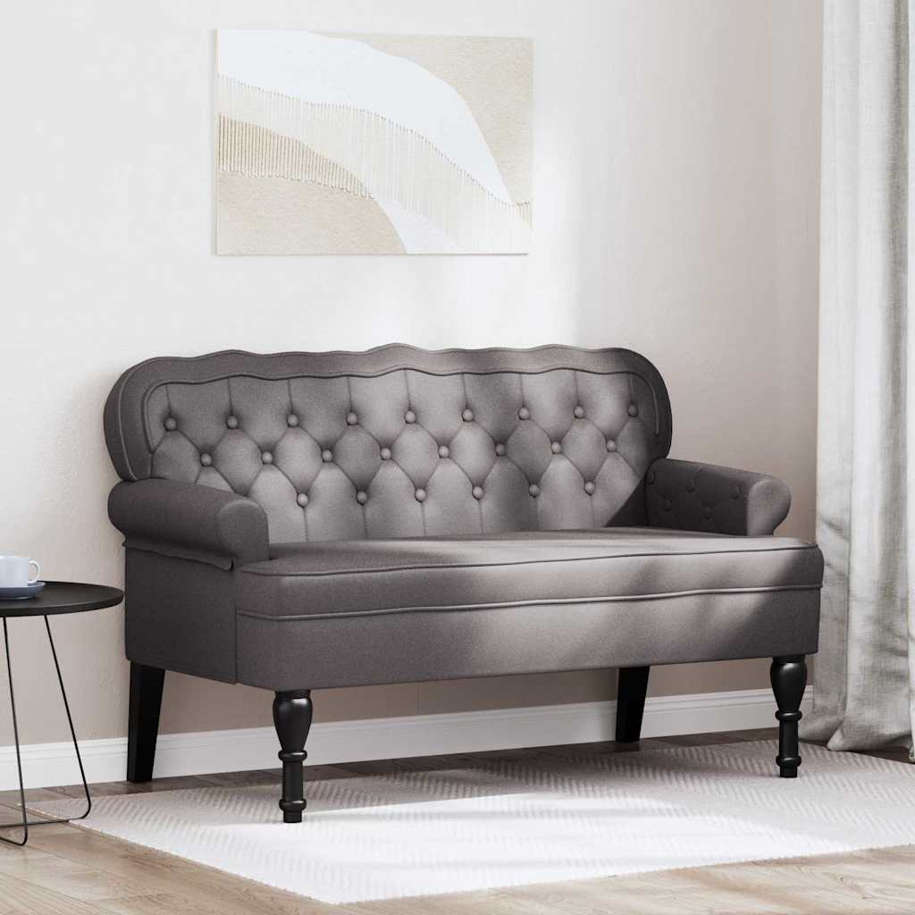 Chesterfield bænk Grå 119.5 x 64.5 x 75 cm Faux læder