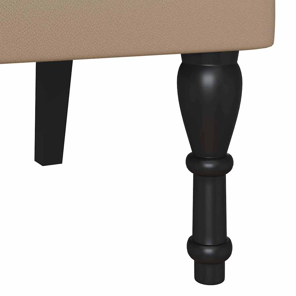 Chesterfield bænk Cappuccino 119.5 x 64.5 x 75 cm Faux læder