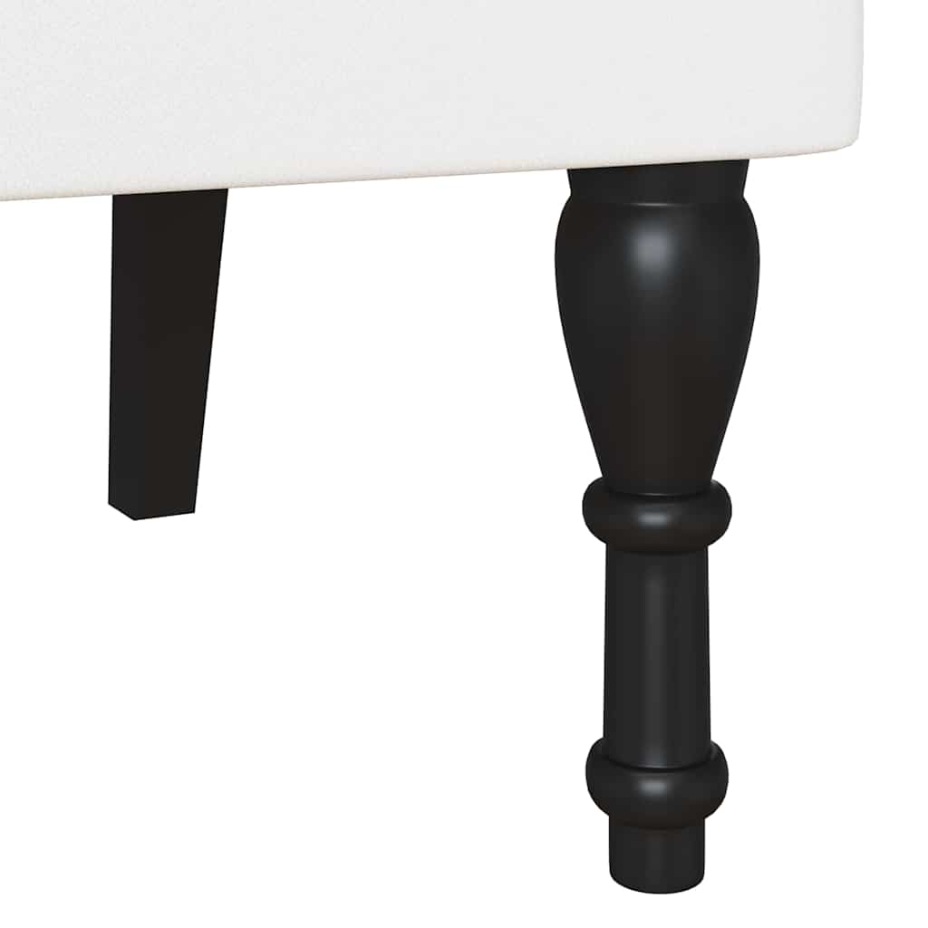 Chesterfield bænk Hvid 119.5 x 64.5 x 75 cm Faux læder