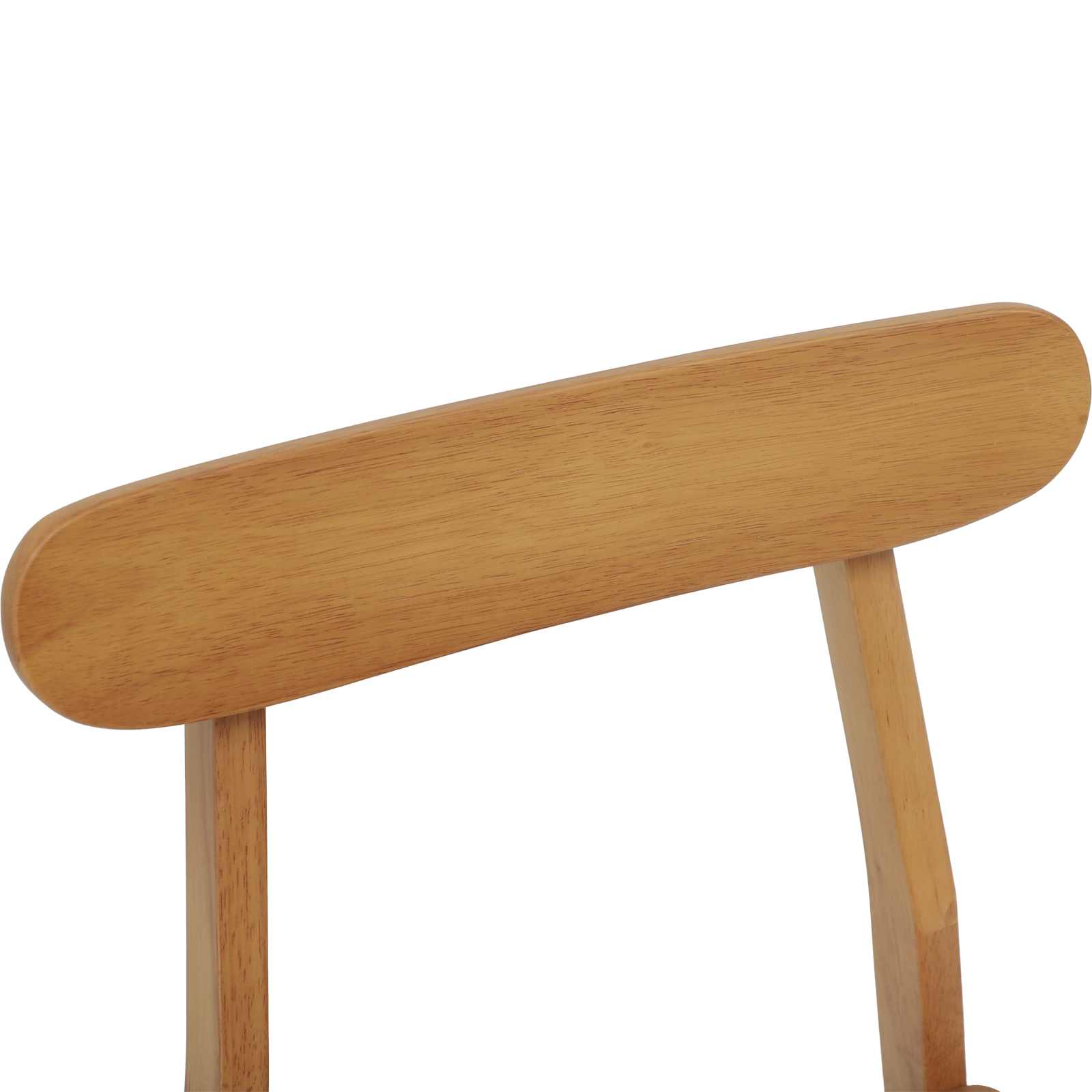 Spisestuestol 2 pcs Naturfarvet Massiv Gummitræ