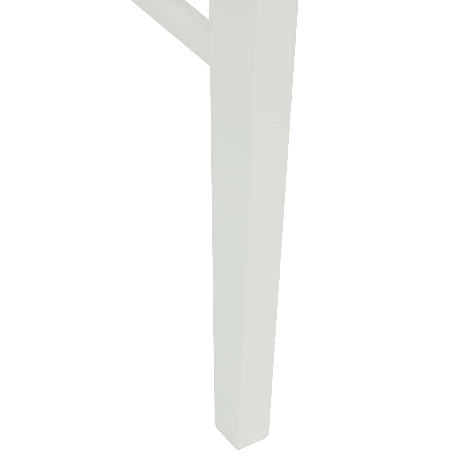 Spisestuestol 2 pcs Hvid og Naturlig Massiv Gummitræ