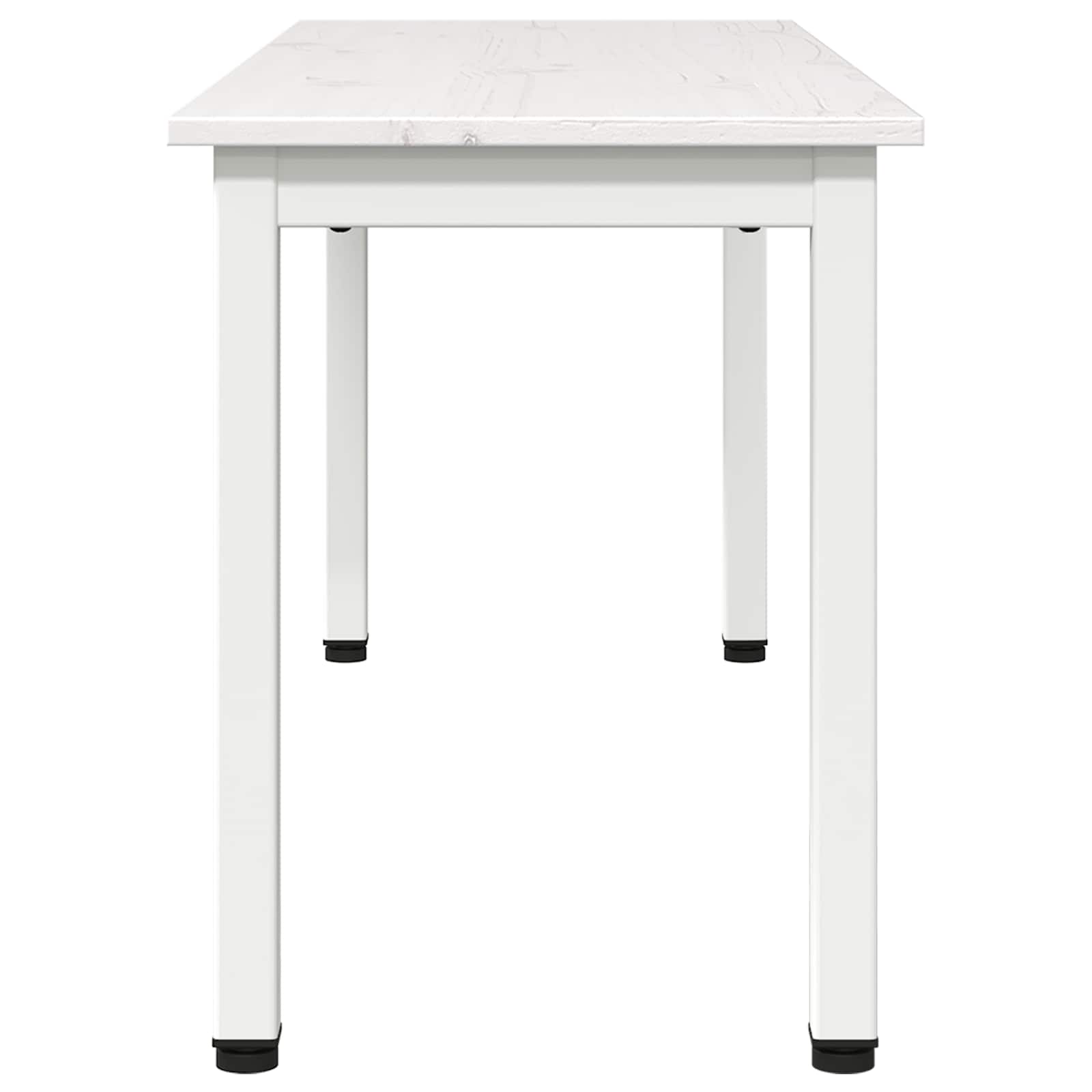 bænk Hvid 110 x 35 x 45 cm Massiv fyrretræ